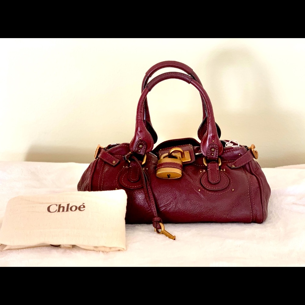AUTHENTIC ChloePaddingtonBurgundy BordeauxSatchel